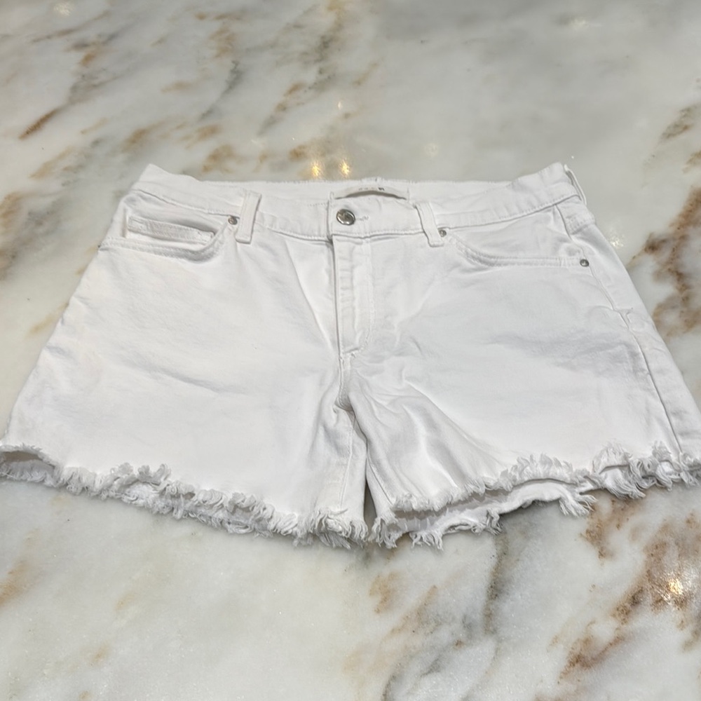 Joe’s cut off short  . White Frayed Hem Women's Shorts. Size 28